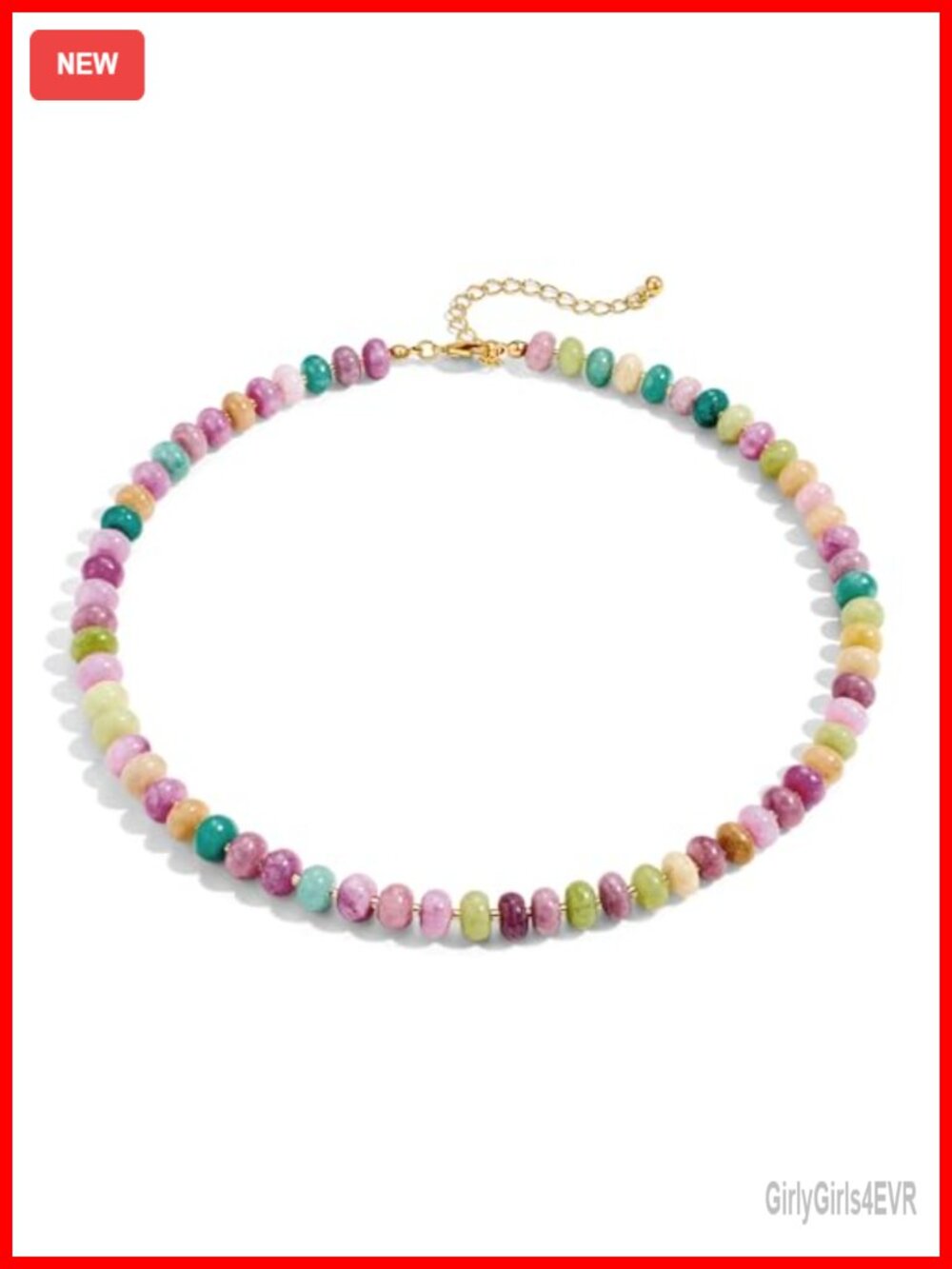 Chunky Beaded Necklace Trendy Boho Stone Bead Statement Choker Jewelry